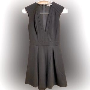 Charlotte Russe | NWT Black pleated romper with deep plunging neck